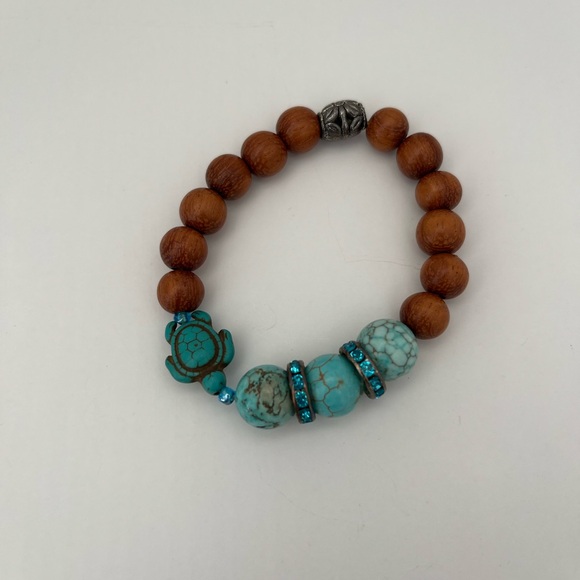 Colorful Beaded Women's Bracelet Set - Turquoise & Multi. Lot of 6 - Picture 5 of 7